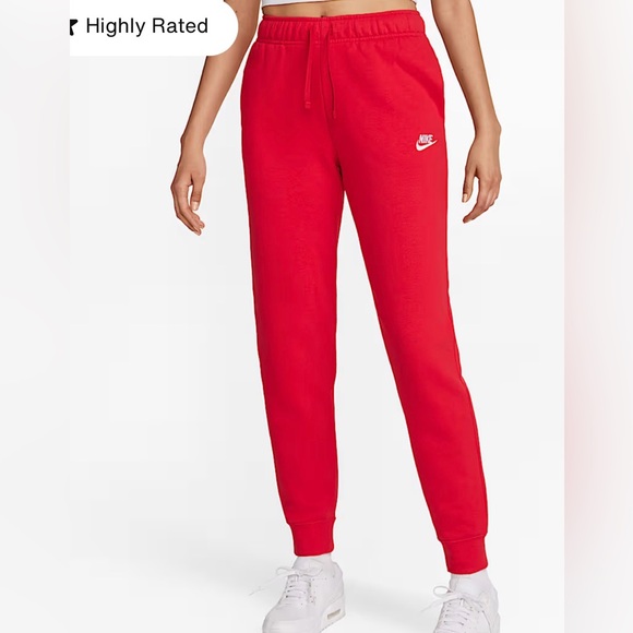Nike Women’s NSW Club Fleece Joggers – Chile Red– Size Large - Picture 1 of 11
